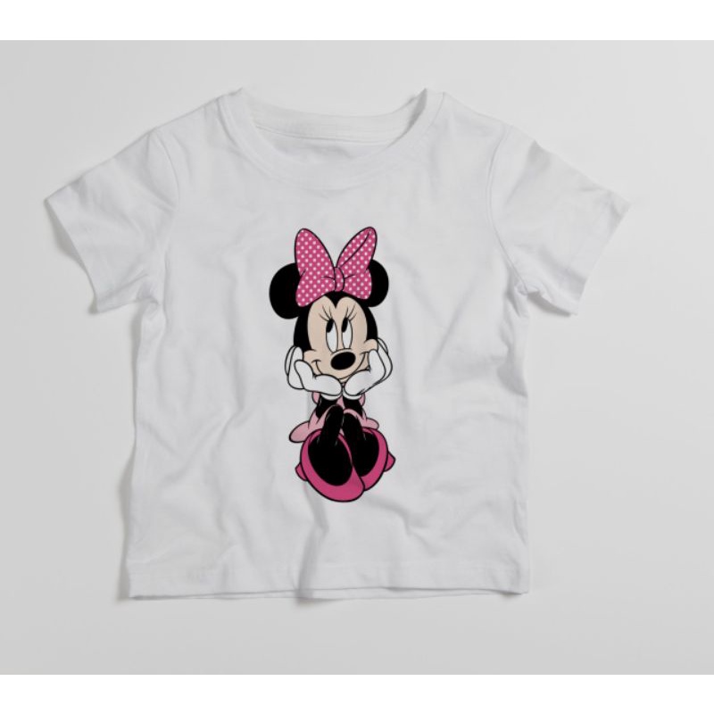 kaos baju anak perempuan Minnie Mouse