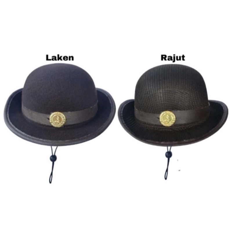 Topi boni pramuka wanita rajut dan laken topi boni pramuka smp