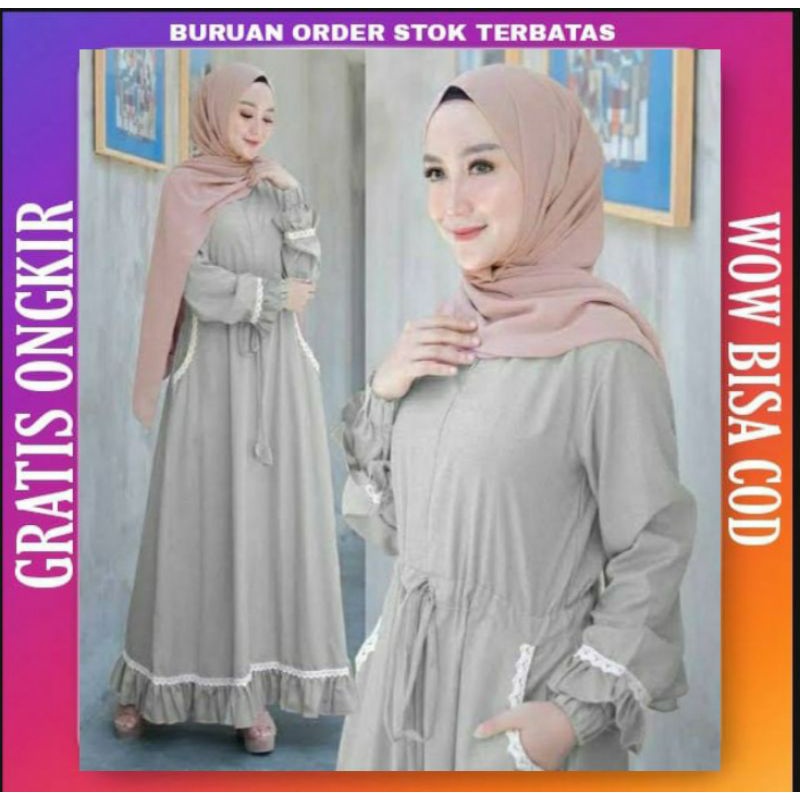 Baju busana muslim, Fashion gamis remaja, Baju wanita kondangan terbaru - Gamis polos fashion muslim