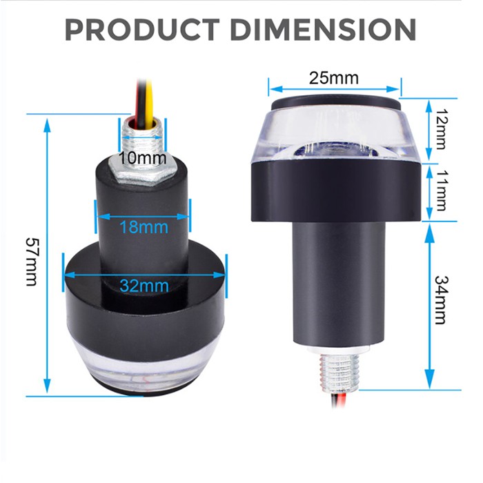 JALU STANG MOTOR LAMPU LED UNIVERSAL 2 WARNA SENJA SEIN   By Mega_Racing