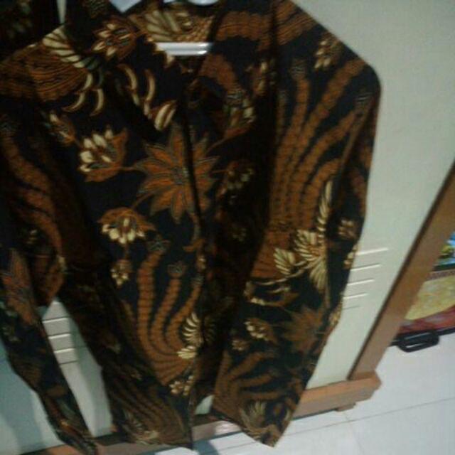 Pbi Ii Hem Kemeja Batik Modern Pria Ii Motif Sogan Merak