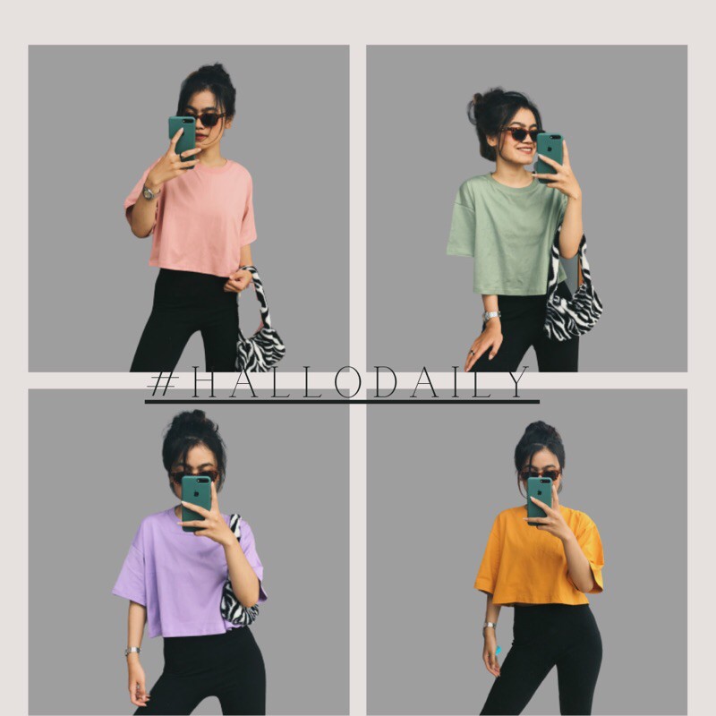 OVERSIZE CROP TEE COTTON COMBED 24s 100%