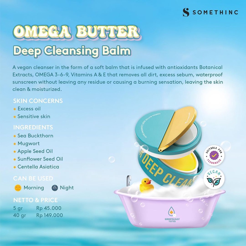 SOMETHINC Omega Butter Deep Cleansing Balm - Pembersih Make Up Balm