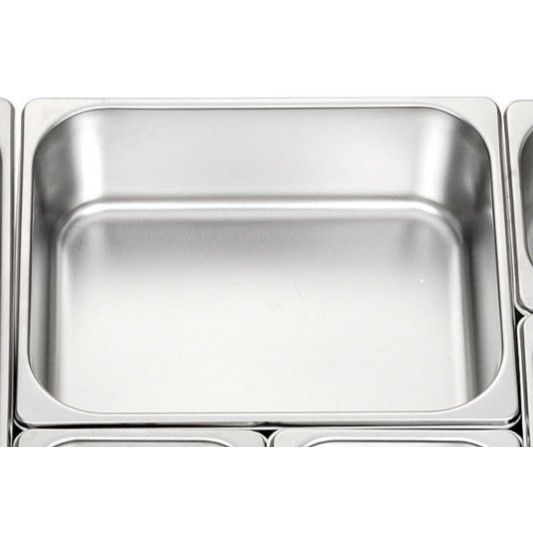 Food pan prasmanan Stainless ukuran 1/2 tinggi 10CM / Wadah Stainless