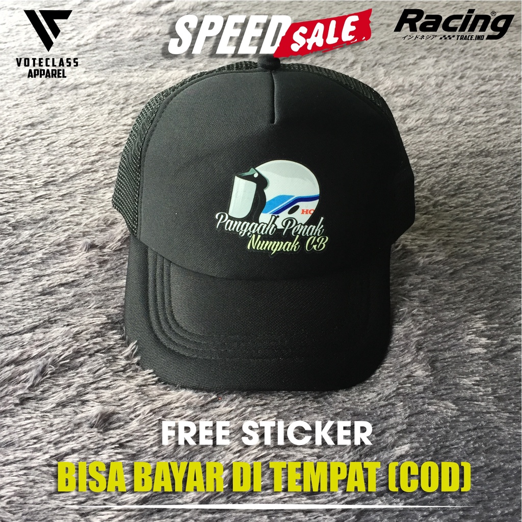 (BISA COD) TOPI RACING DISTRO HONDA TRACE KAOS HONDA GENK KAOS MOTOR CB kaos HEREX kaos BANYUWANGI O