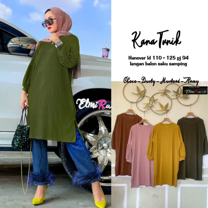 KANA TUNIK BY ELMIRA (TUNIK MUSLIMAH) Tunik wanita rekomended