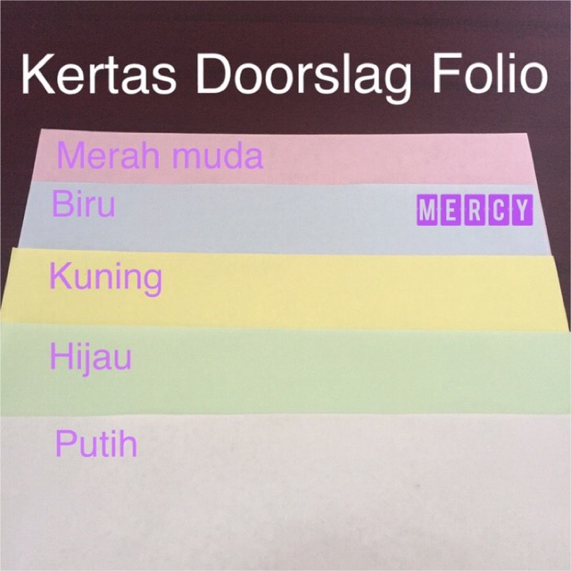 

100 Lembar - Kertas Doorslag Folio Skripsi - Doslag Doslah Kertas Jiplak - Kertas Bungkus