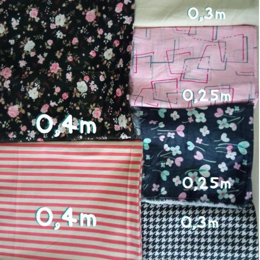 1 Paket Kain Perca Katun Jepang /Kain perca katun jepang / katun jepang by tokai senko / kain perca 