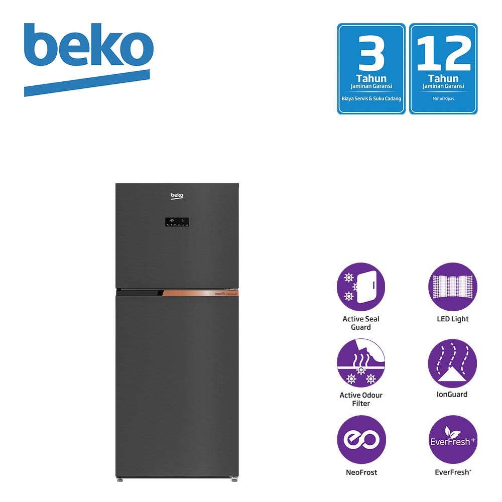 KULKAS BEKO RDNT 371E50 VK REFRIGERATOR KAPASITAS 371 LITER