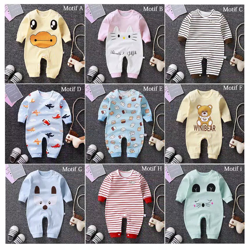 HappyOliver JUMPER IMPORT PANJANG baju bayi imut lucu jumper panjang import