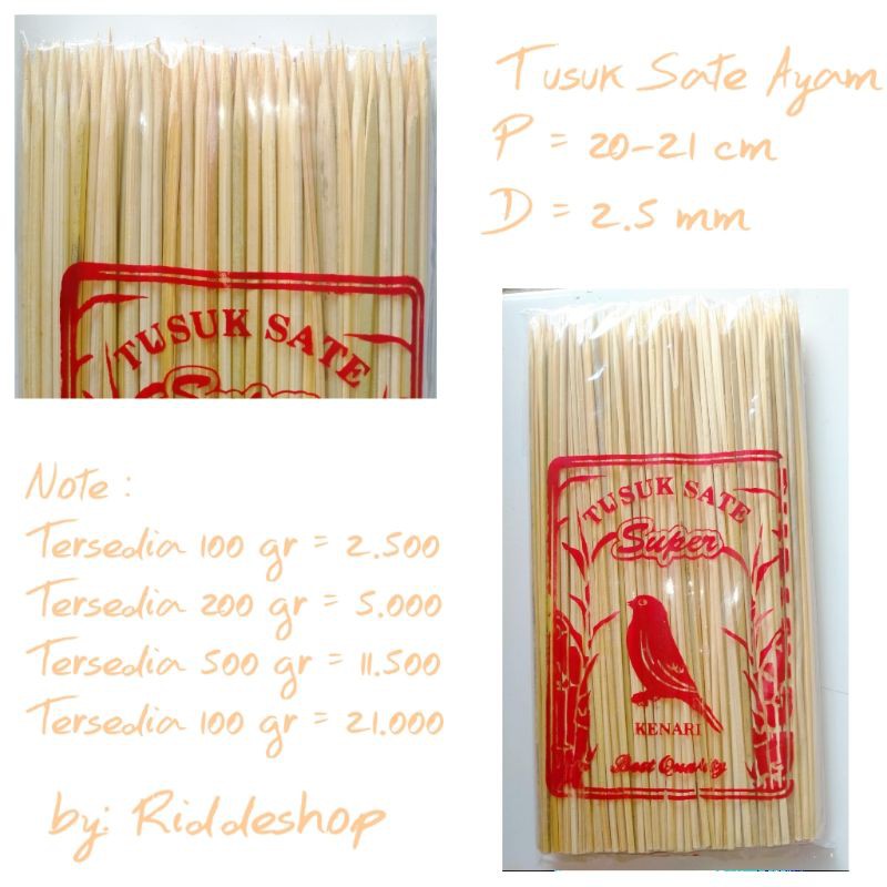 

Tusuk Sate Ayam 100-200Gram