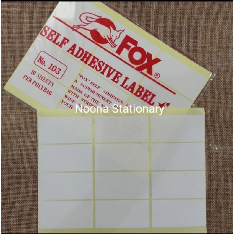 

Fox Label Sticker / Label Nama Buku / Sticker Nama Undangan