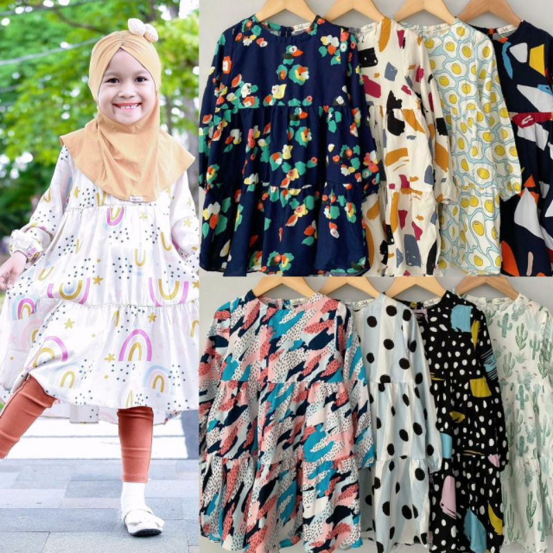 Tunik Anak Rayon Zada 5-10 Tahun Tunik Rayon Premium