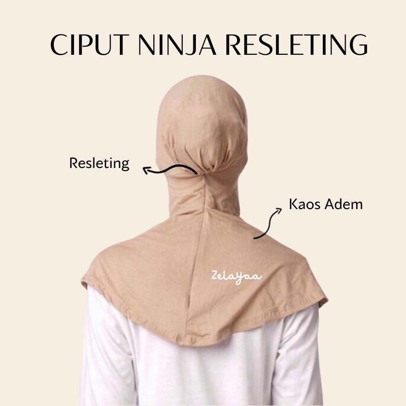 CIPUT NINJA PREMIUM | RESLETING ANTEM ANTI TEMBEM ADEM ANTI BUDEG | INNER HIJAB JILBAB PASHMINA