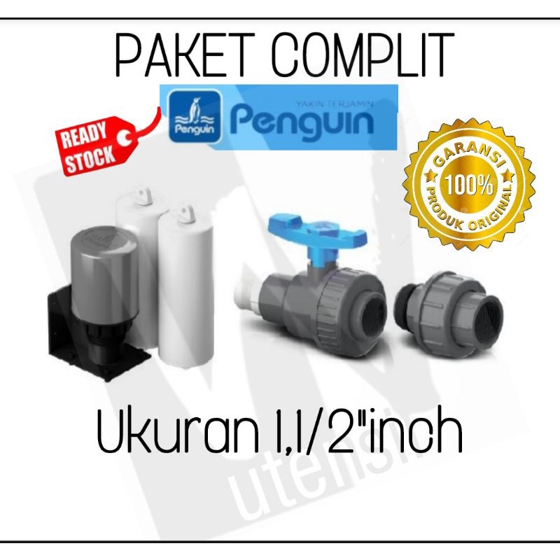 PENGUIN PLUMBING KIT , STOP KRAN 1,1/2'inch , WATERMUR , PELAMPUNG OTOMATIS