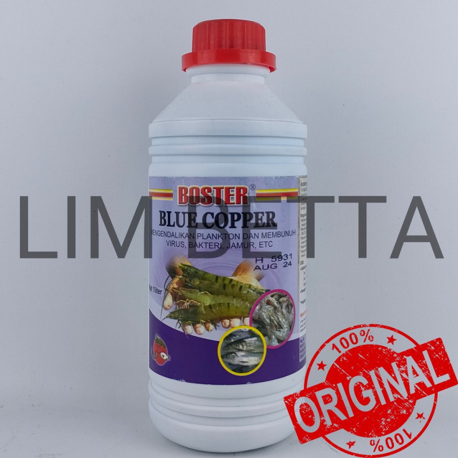 BOSTER BLUE COPPER 1 LITER / ANTISEPTIK CUPRI IKAN DAN UDANG