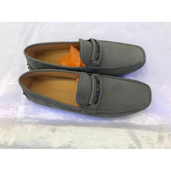 Trusted Seller ORI LEATHER JUAL SEPATU TODS LOAFERS GREY SUEDE MIRROR QUALITY STOK TERBATAS