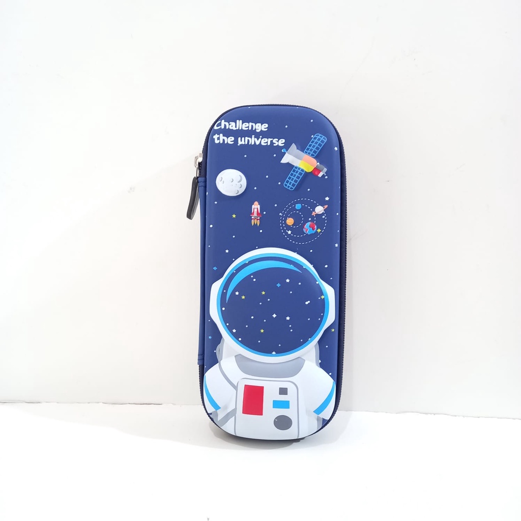 Pensil Case  Motif Astronot 3D Timbul Bahan EVA Kotak pensil Untuk anak laki laki Ori Import