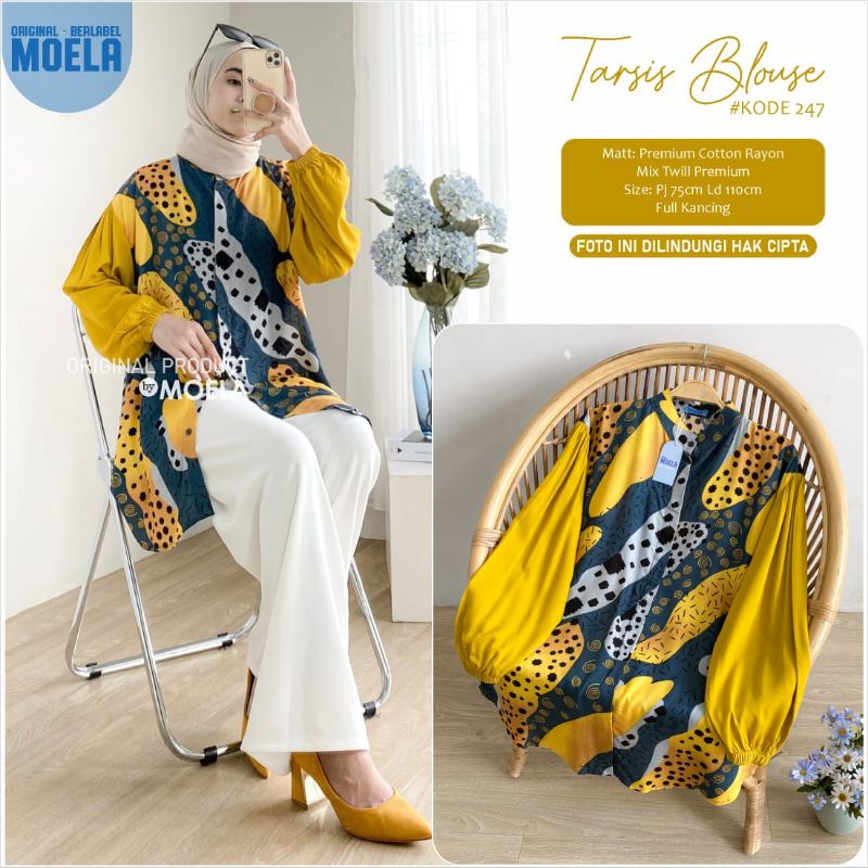 TARSIS BLOUSE LD 110cm // ATASAN WANITA ORIGINAL BERLABEL // BY MOELA-247