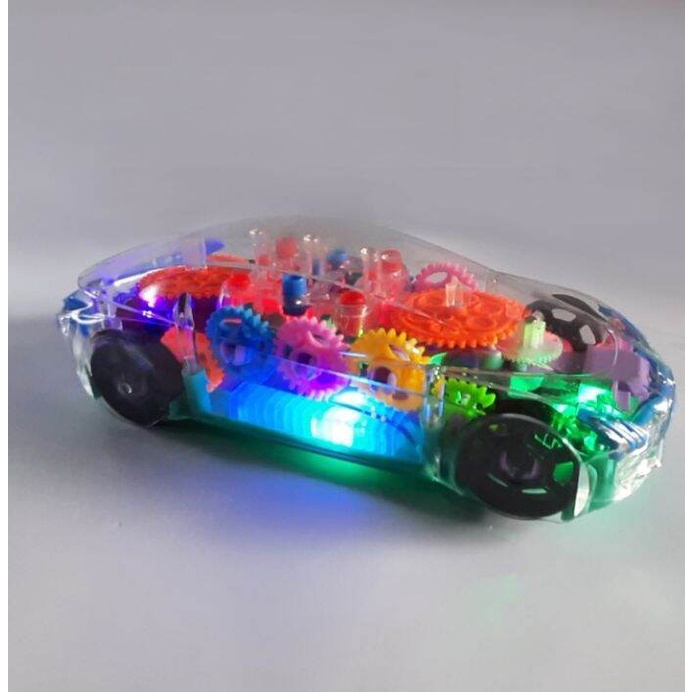 MAINAN ANAK MOBIL SEDAN TRANSPARAN concept racing car lampu led music