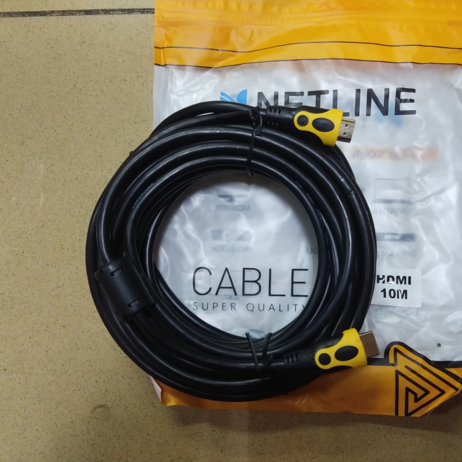 Kabel HDMI 10M Netline Gold Plated Cable HDMI 10 Meter 1080P