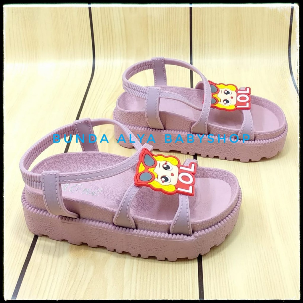 Sendal Anak Perempuan Jelly Usia 4 5 6 7 Tahun PINK- Sepatu Sandal Anak Cewek Karet Anti Licin Size 28 - 35