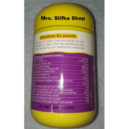 ✔NEW Nature's Way Kids Smart Vita Gummies Multivitamin + Vegies 60's