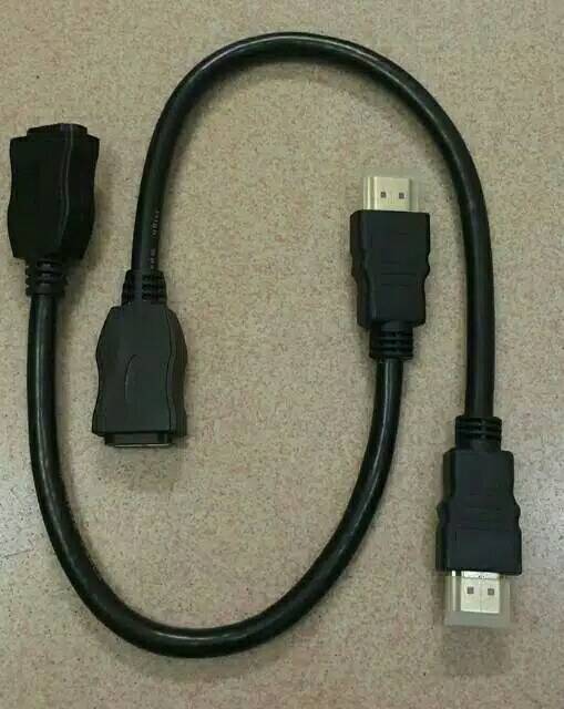 Kabel HDMI Extension Extender HDMI panjang Male To Female 30cm