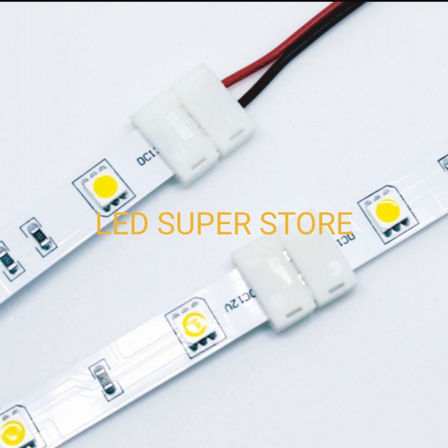 10Pcs kabel Konektor LED Strip 2 Pin SMD 2835 3528 XB-2 | Konektor led strip 2 pin / power adaptor 2 pin LED Strip 2835 3528