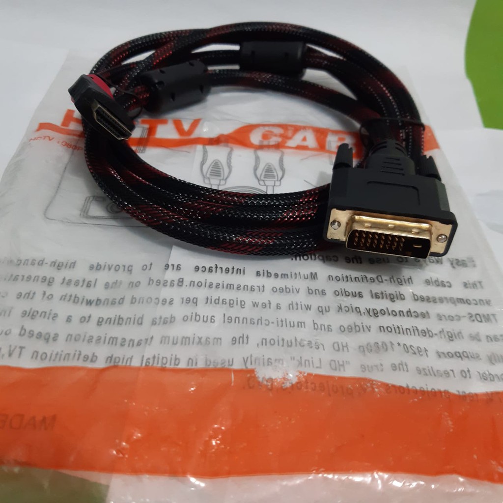 Kabel DVI 24+1 To HDMI 1,5Meter Jaring