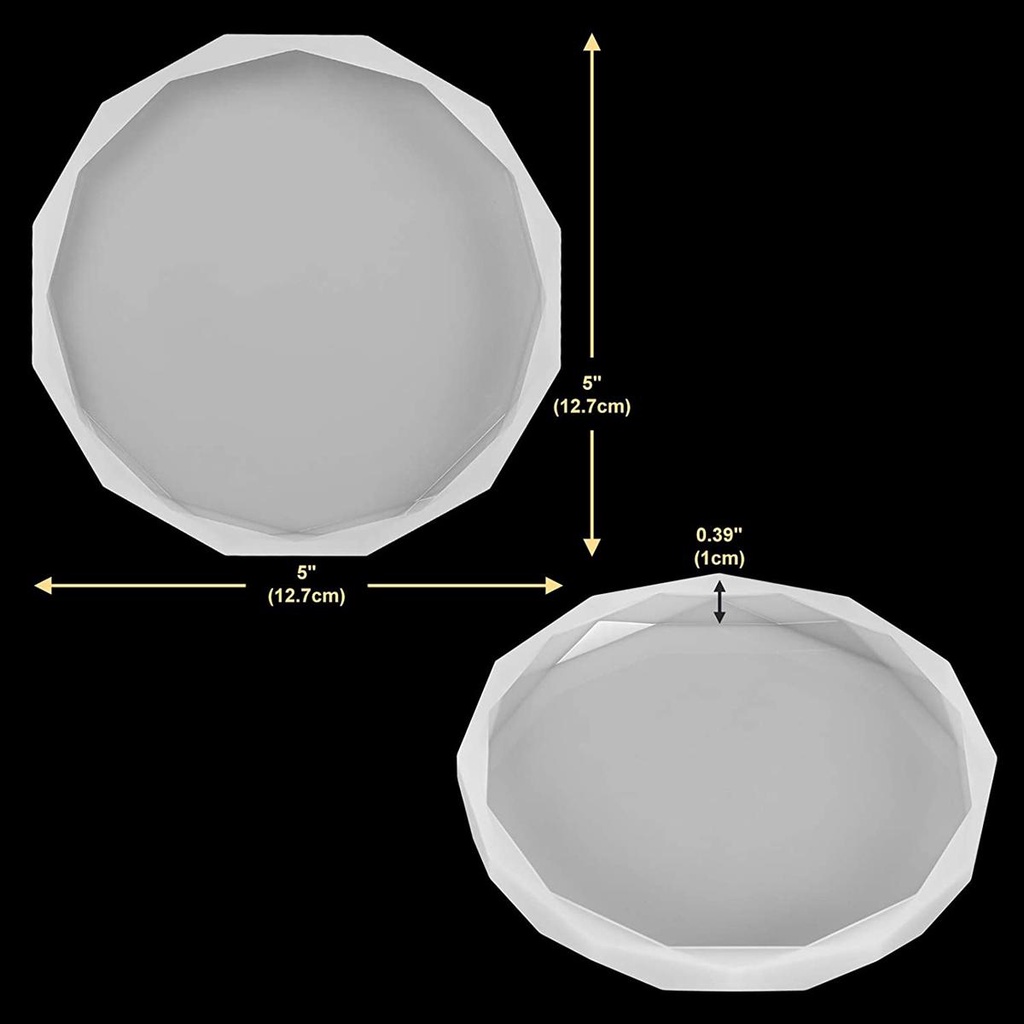 [Elegan] Cetakan Resin Casting Epoxy Handmade Silicone Cup Mats Tatakan Clay Tools