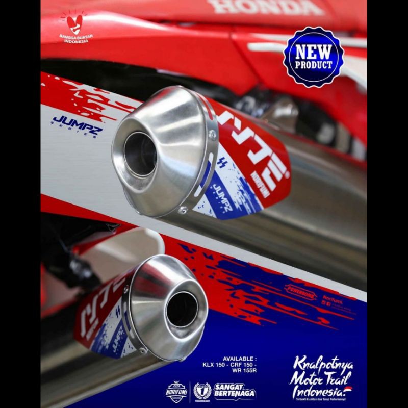KNALPOT NORIFUMI JUMPZ ORIGINAL KLX DT CRF 150 WR 155