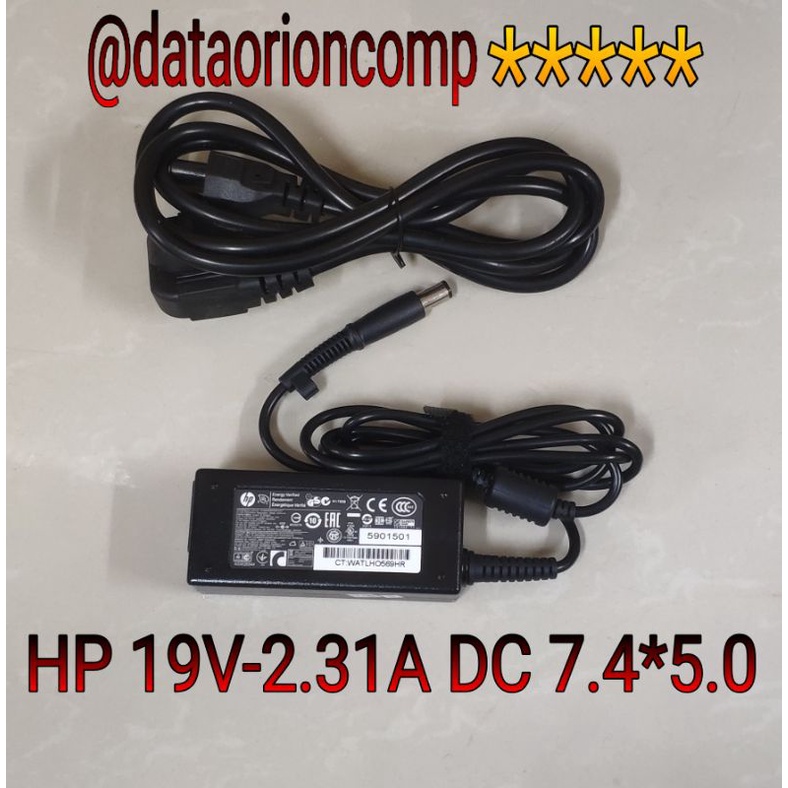 Adaptor charger HP 19.5V 2.31A DC 7.4*5.0mm 45 Watt for HP EliteBook Folio 9470m 840 G1