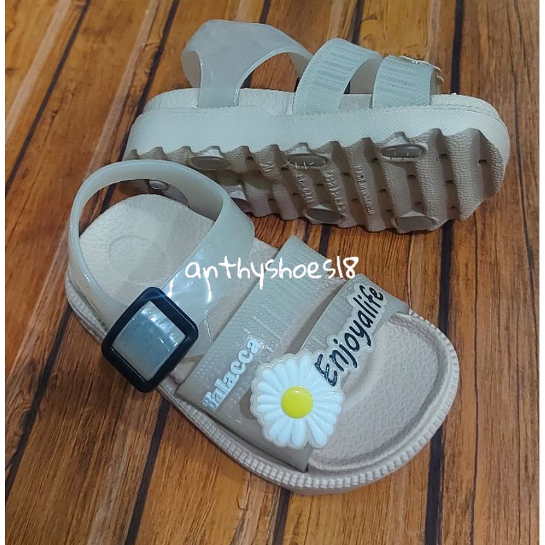 *NEW* Sandal Karet Tali Belakang Anak Bayi Perempuan BALACCA 044B Bunga Matahari