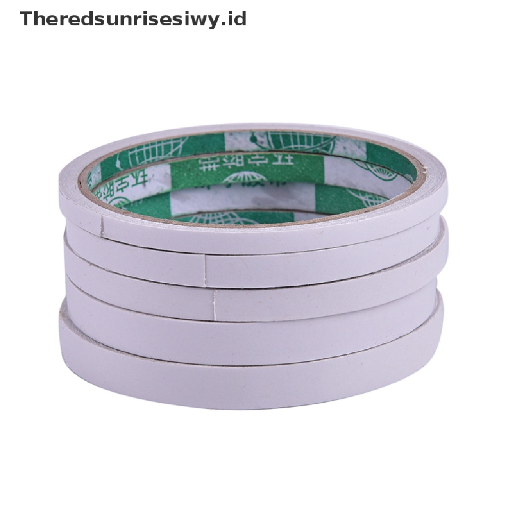 (Theredsunrisesiwy.Id) Double Tape Kertas Super Kuat Warna Putih Panjang 5m / 8m