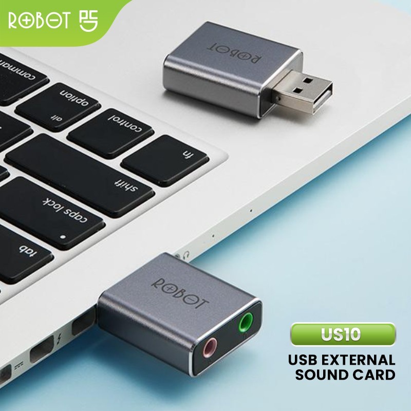 Robot US10 USB External Sound Card Eksternal USB 2.0 Komputer Laptop