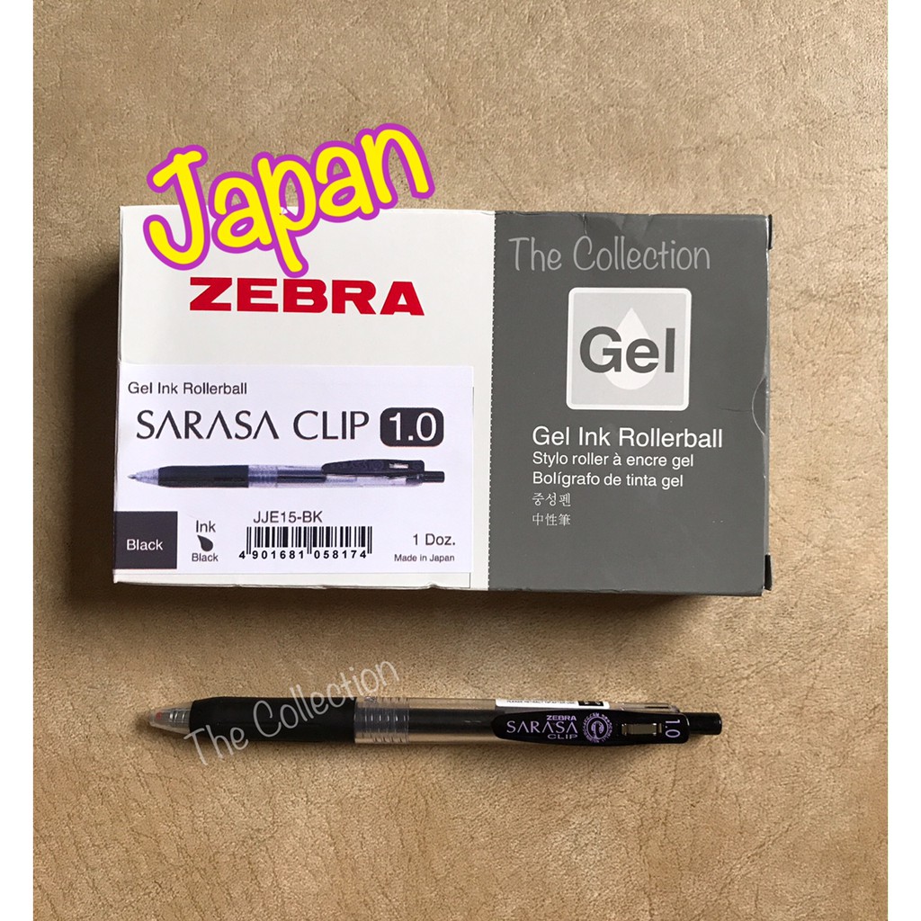 

Pulpen Tanda Tangan Tinta Gel warna hitam 1.0 BLACK PULPEN JJE15-BK Sarasa Zebra Gel Pen Clip Ink Hitam ATK439SR
