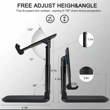 New Folding Desktop Phone Holder L305 Stand Holder Hp HD23 warna Random