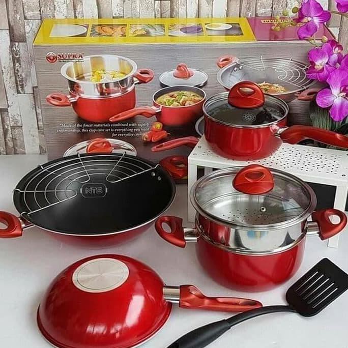 Panci Supra 9 Pcs / Supra Rosemary Teflon Set - Terbaik 