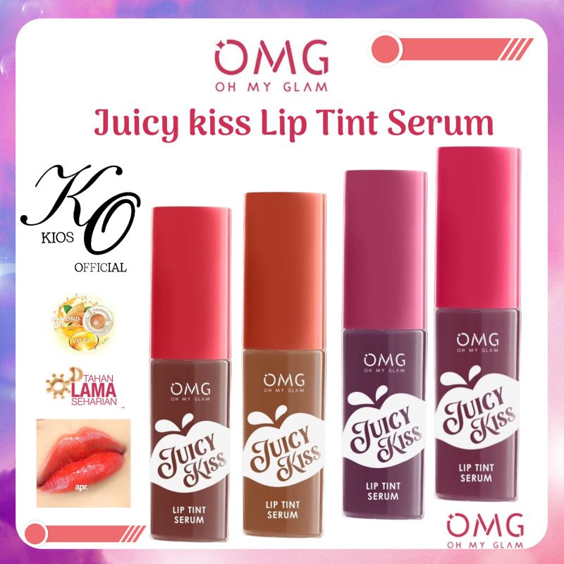 OMG Oh My Glam Juicy Kiss Lip Tint Serum | Serum Bibir | Liptint