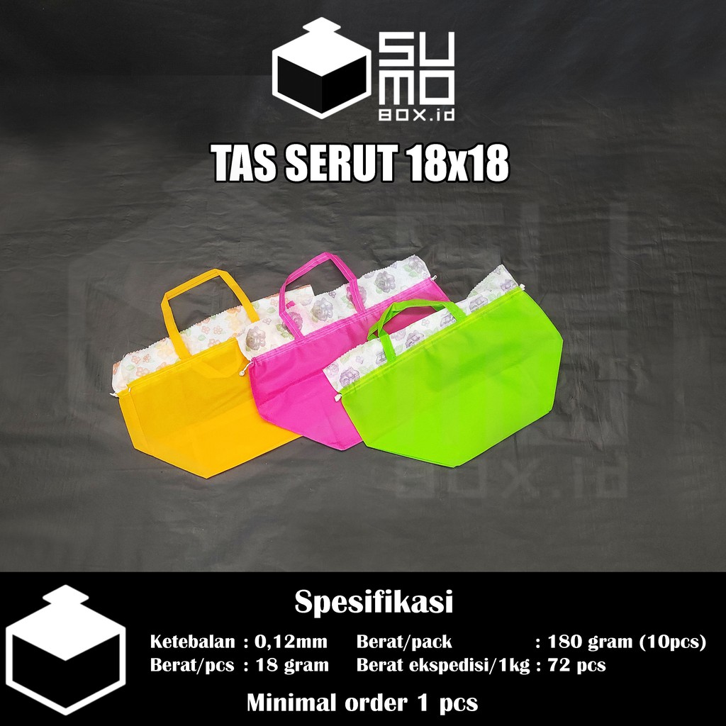 

Tas serut spunbond souvenir goodie bag 18x18 20x20 22x22 Royal tas kain serut bekal [ECERAN]