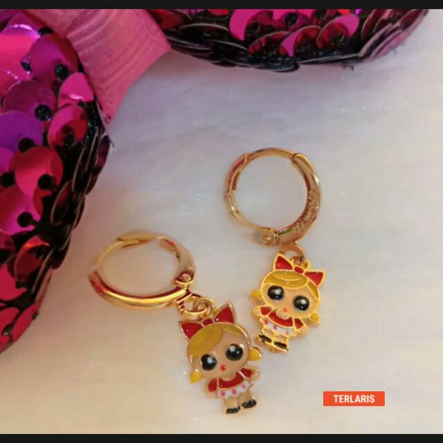 Anting Anak Putri Red gold Xuping