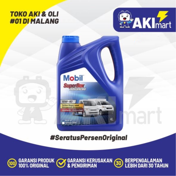 Oli Mesin Mobil SuperBox Advanced -Mobil 1 10W 40 4 Liter