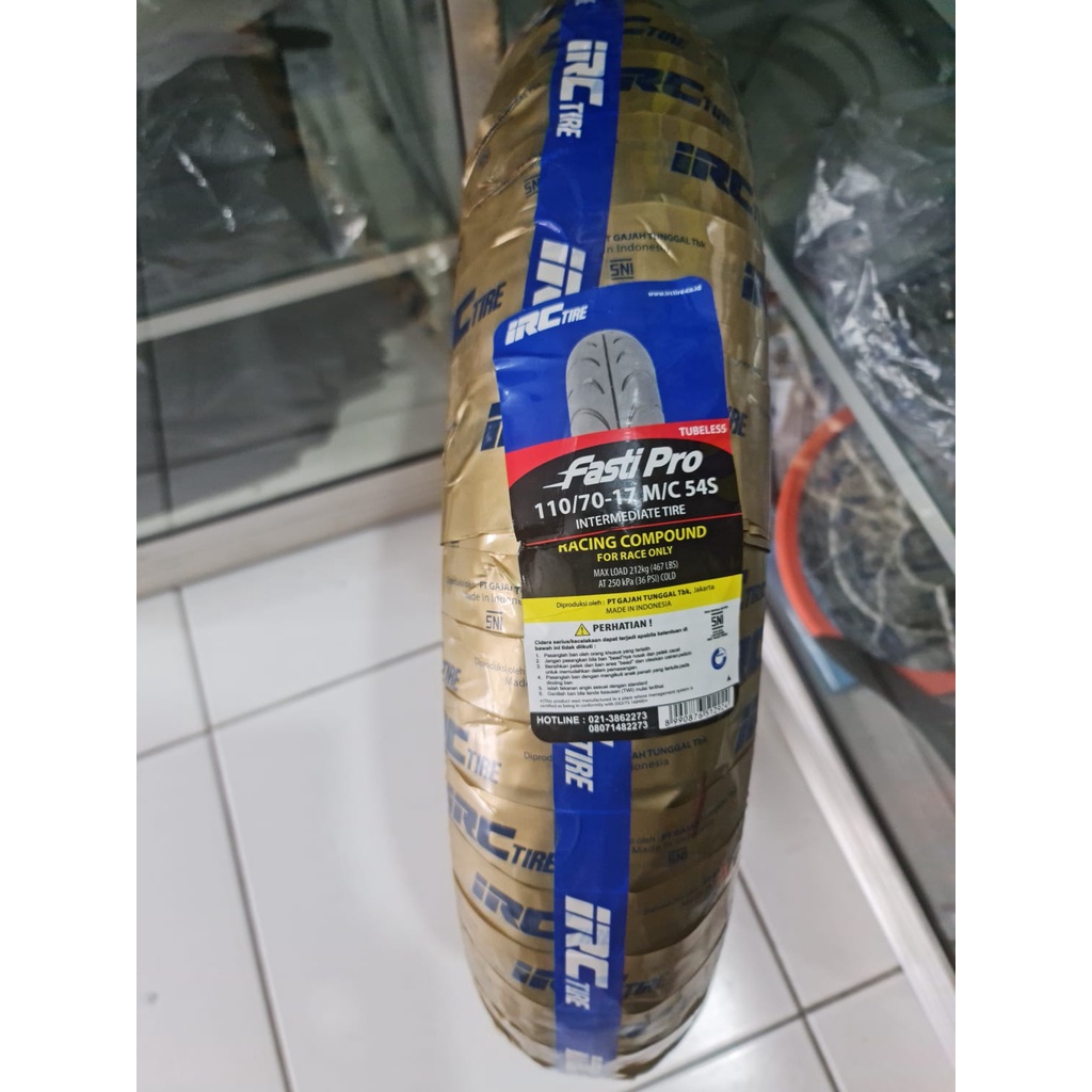 Ban Motor IRC FASTI PRO 110/70 ring 17 Tubeless
