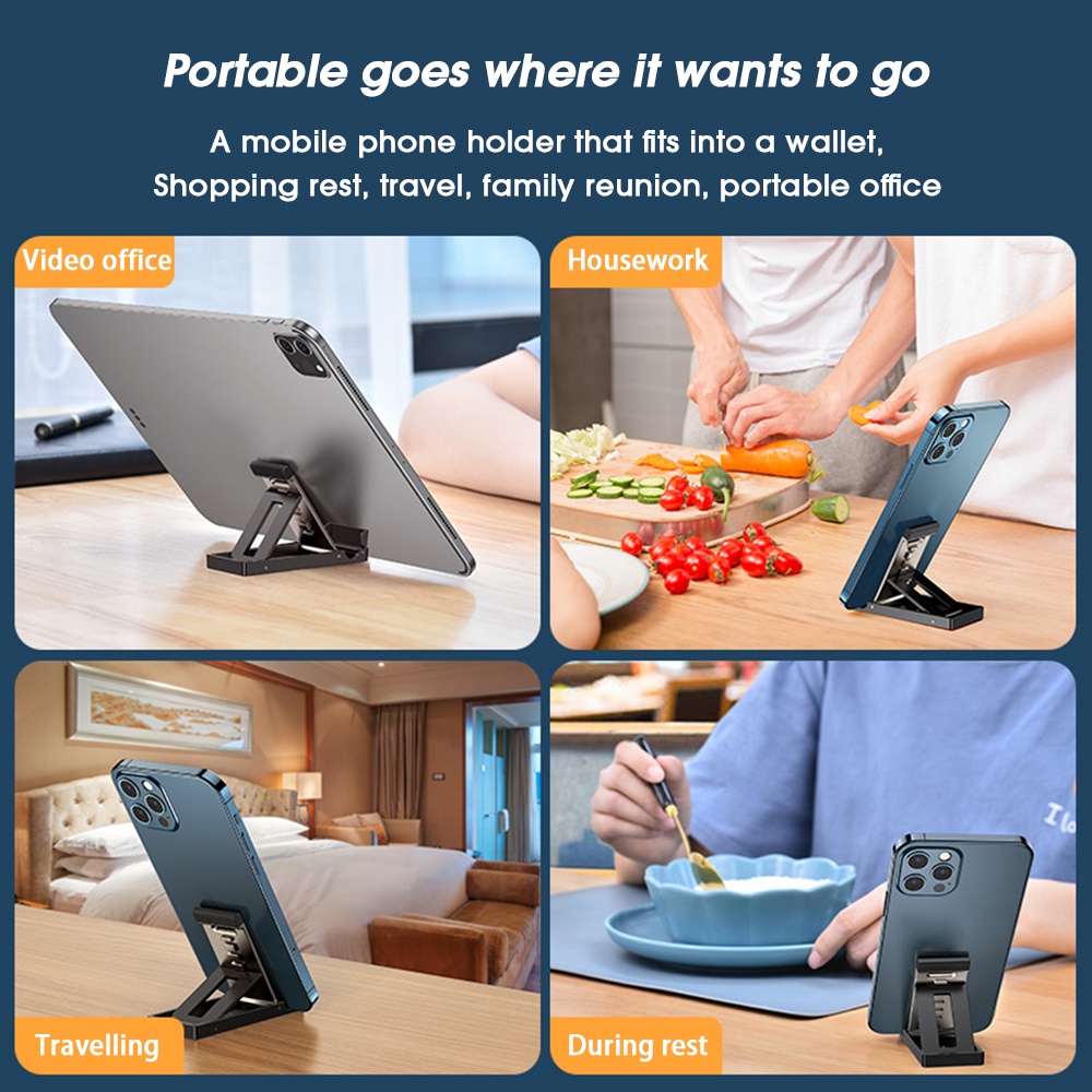 Bracket Stand Holder Handphone / Tablet Universal Portable Multi Sudut Anti slip Tahan Lama