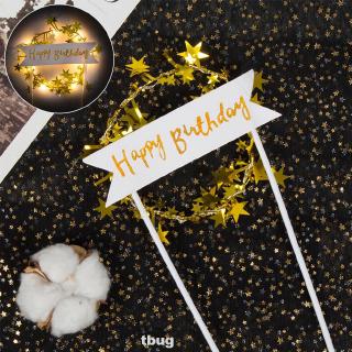 Dekorasi Topper Kue Desain Bintang dengan Lampu LED untuk Dekorasi Topper Kue Desain Bintang dengan Lampu LED untuk