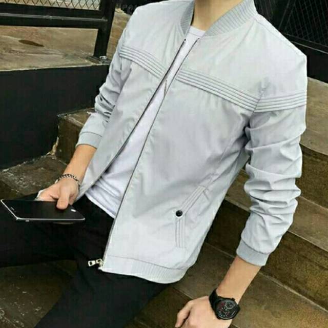 Jaket pria jaket bomber casual model terbaru terlaris