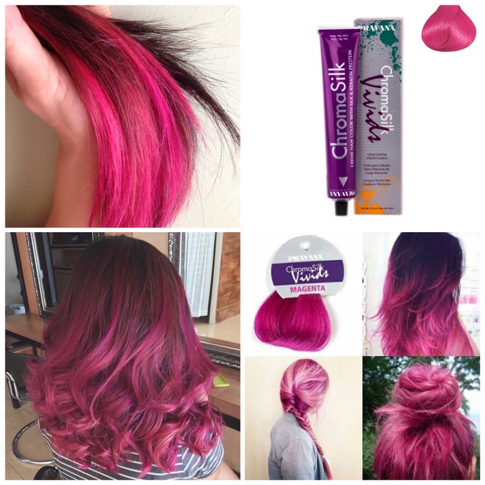 CODE357 ☑Terbaru pravana vivids magenta hair color Cat semir rambut pink mirip manic panic