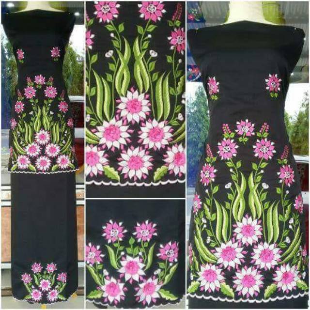 Bahan Baju Kurung Bordir Timbul 06