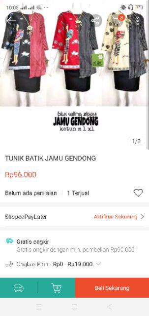 Tunik Batik Jamu Gendong
